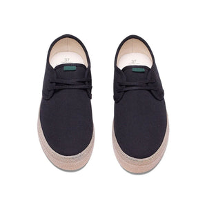 basket vegan en toile recylée noire