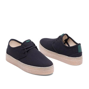 basket vegan en toile recylée noire