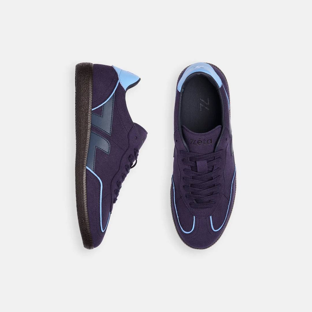 Baskets vegan pour homme Delta Marino, modèle bleu profond au style affirmé.