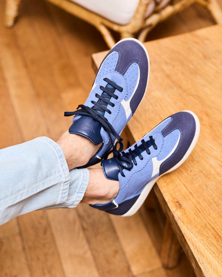 Baskets vegan de la marque Minuit sur Terre, modèle Rive Cobalt