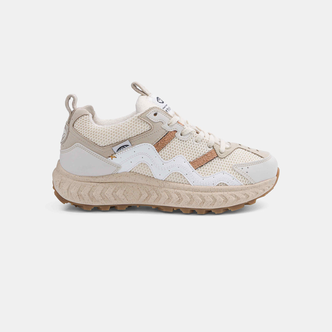 Baskets vegan multi matières beige
