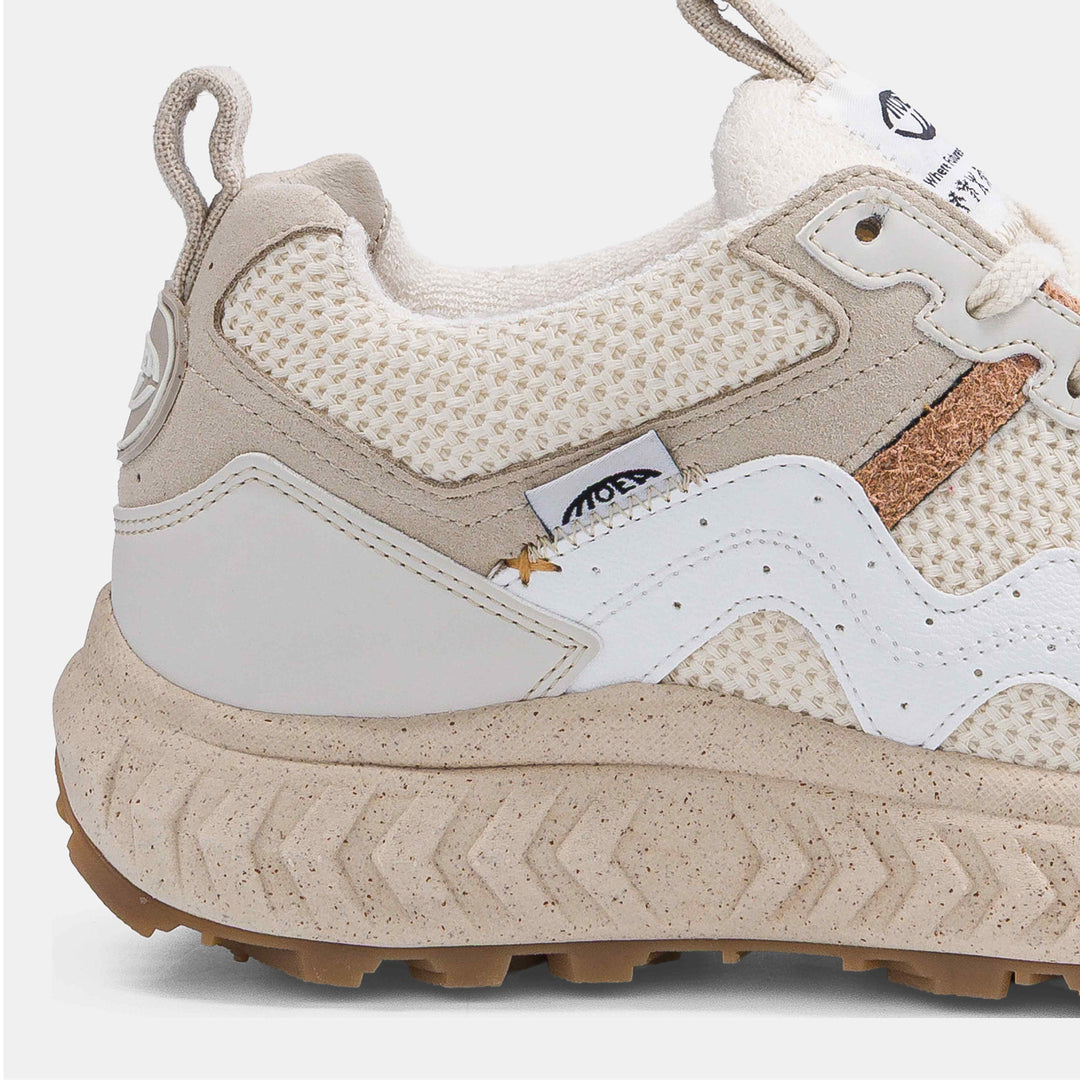 Baskets vegan multi matières biege