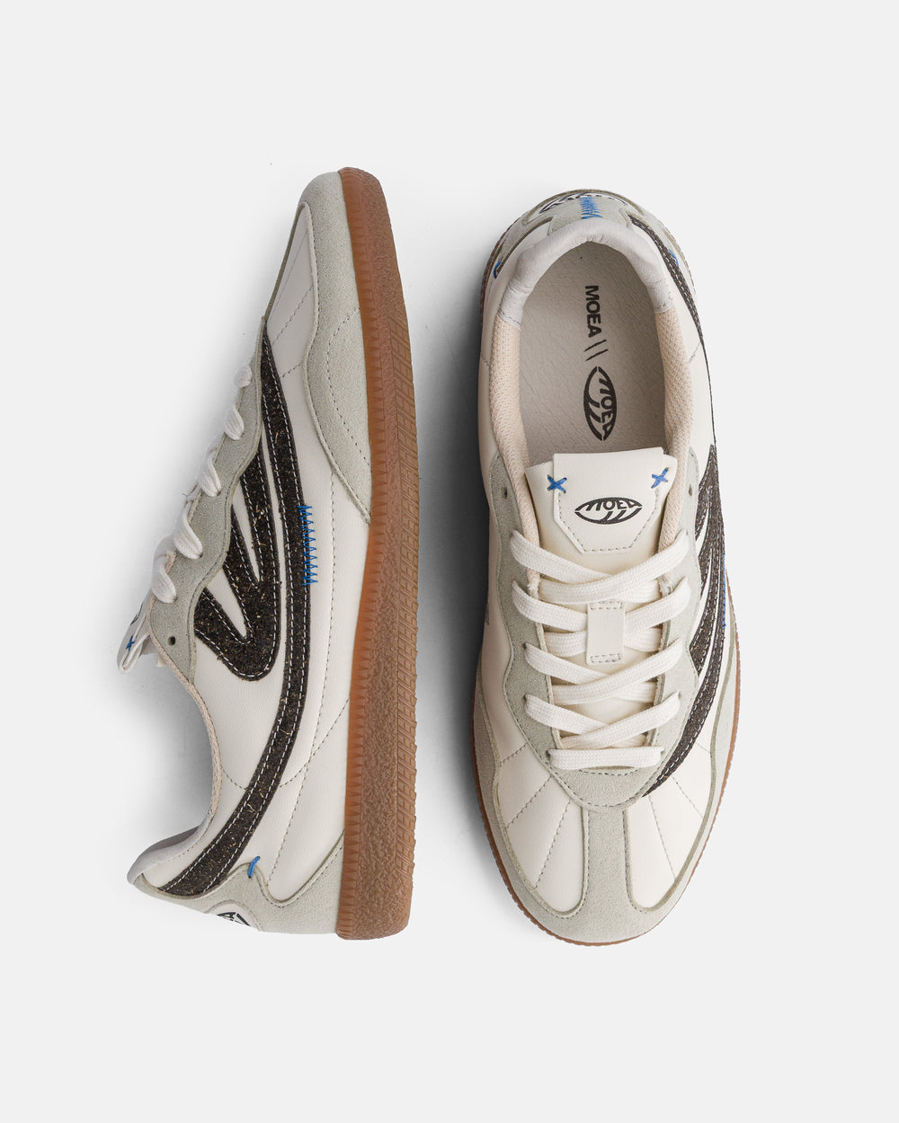 Baskets vegan Moea Flow WL - White & Black - Seaweed