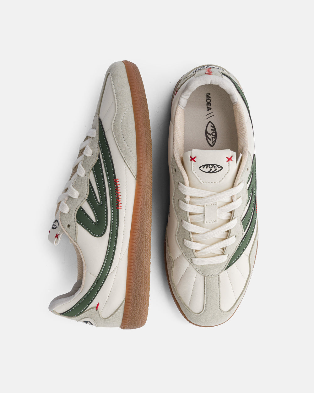 Baskets vegan Moea Flow WL - White & Green - Apple