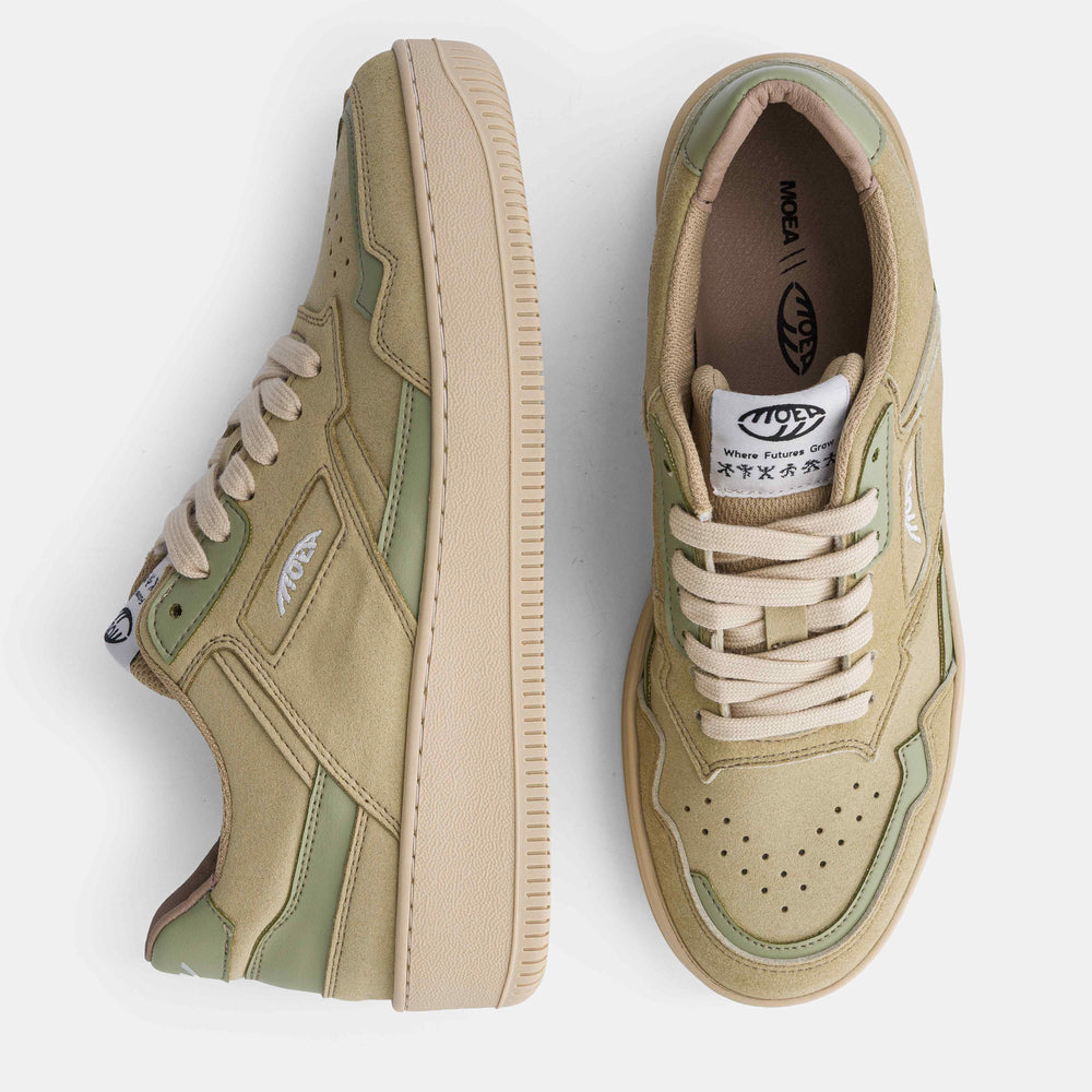 Baskets vegan beige vert