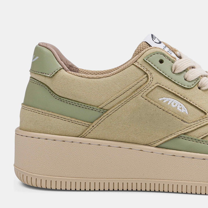Baskets éco responsables beige vert