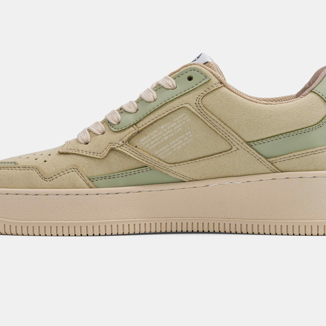 Baskets vegan beige vert