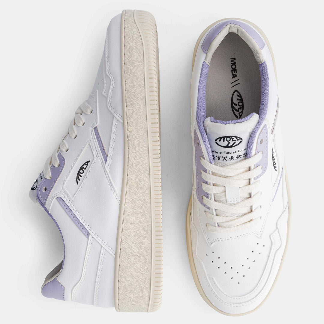 Baskets vegan violet lila blanc white