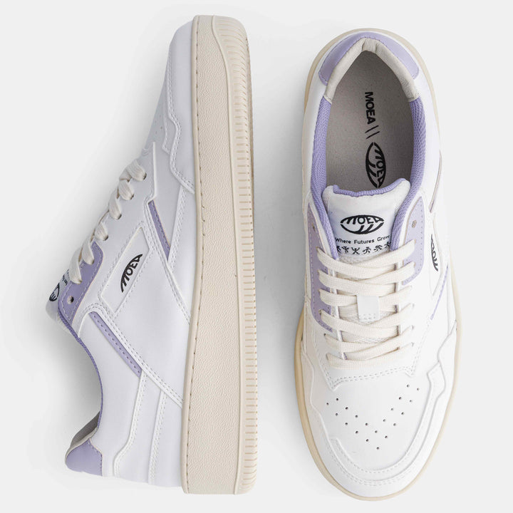 Baskets vegan violet lila blanc white
