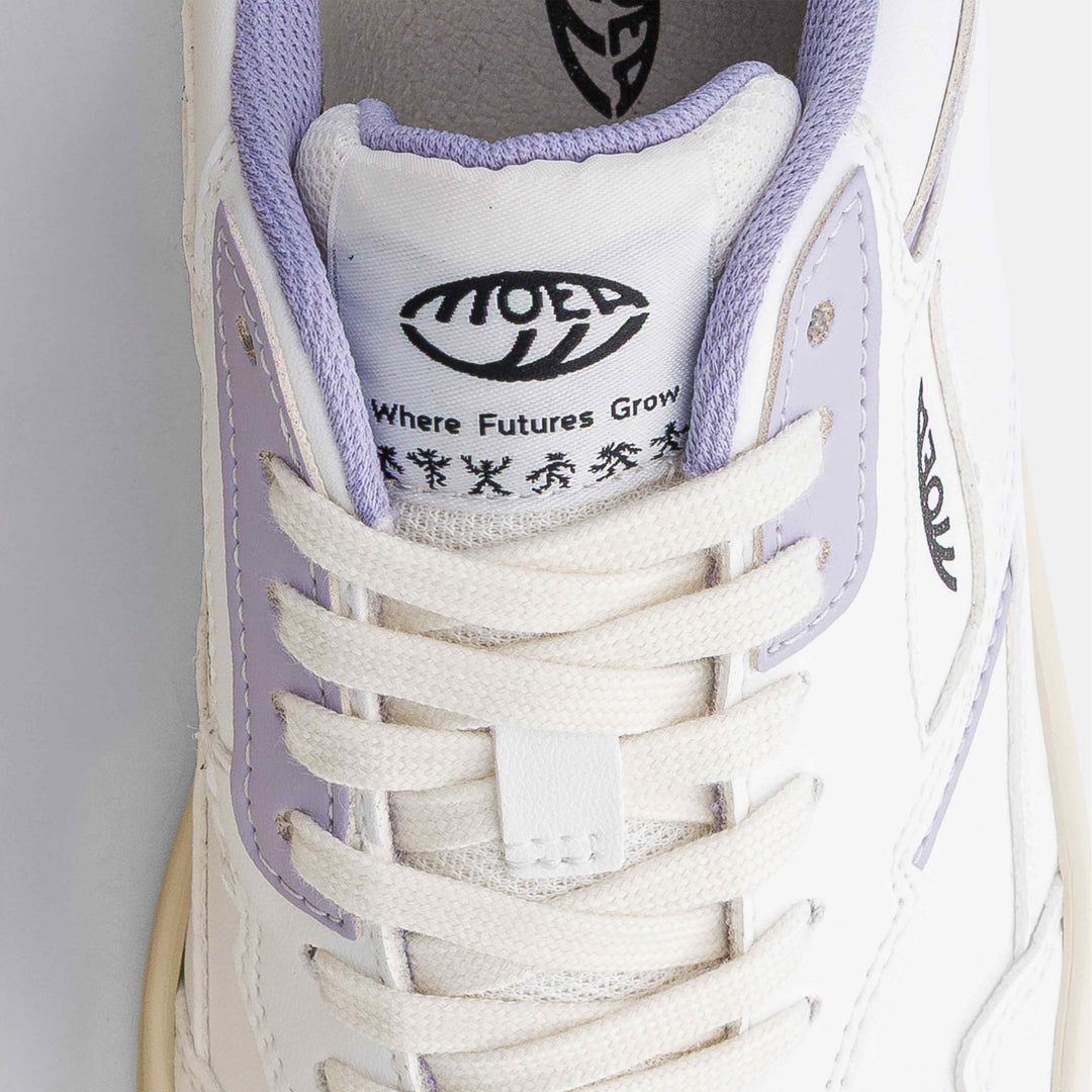Baskets vegan lila blanc