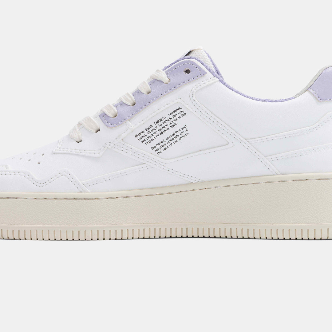Baskets éthiques blanc lila violet