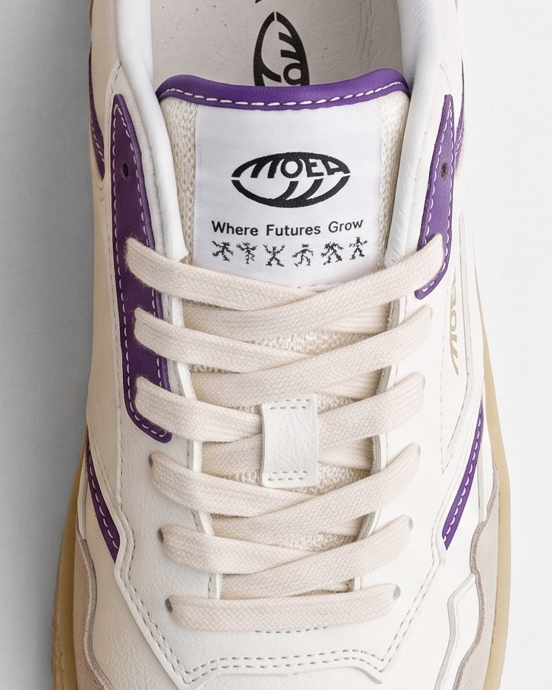 Baskets vegan Moea Origin Low - Beige &amp; Purple - Orange