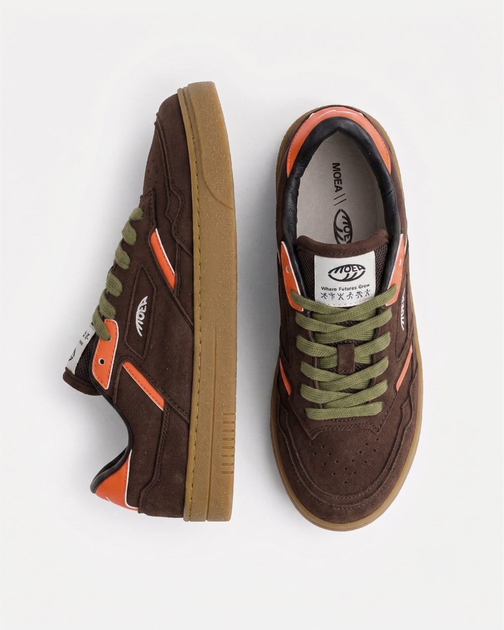 Baskets vegan Moea Origin Low - Brown & Orange - Corn