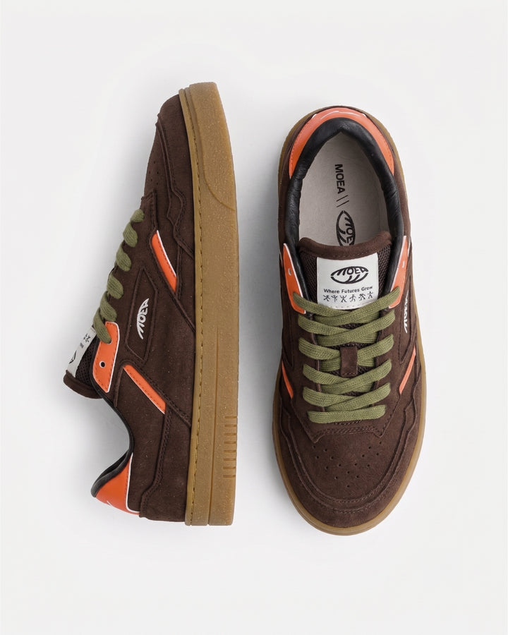 Baskets vegan Moea Origin Low - Brown &amp; Orange - Corn