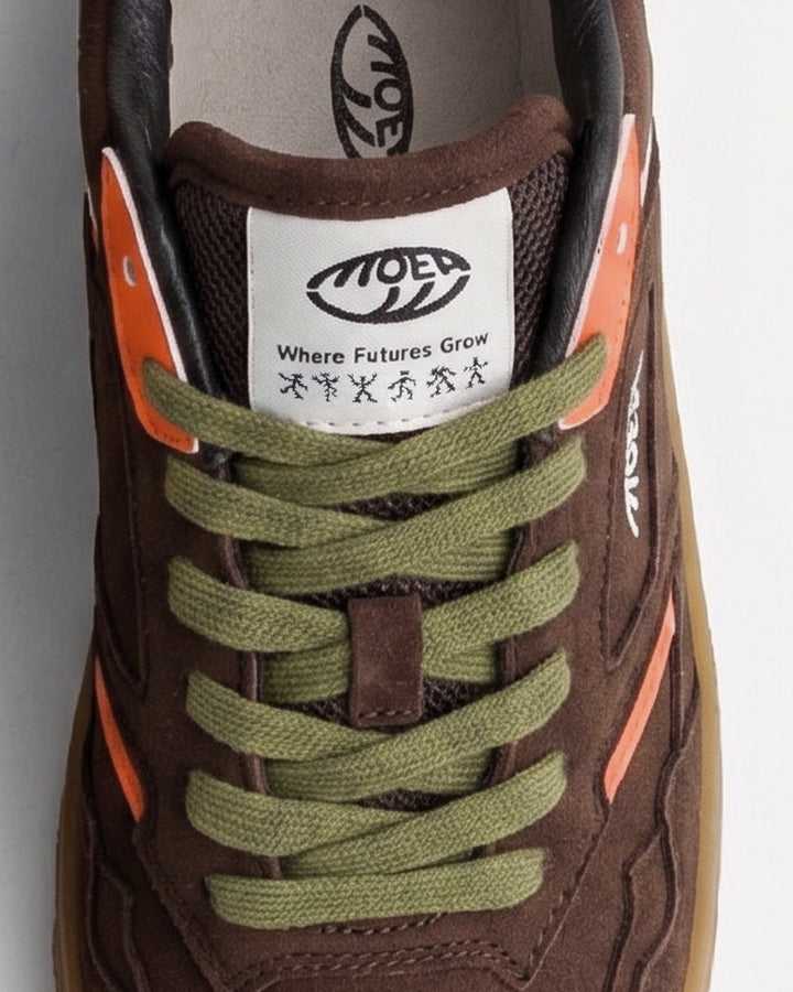 Baskets vegan Moea Origin Low - Brown &amp; Orange - Corn