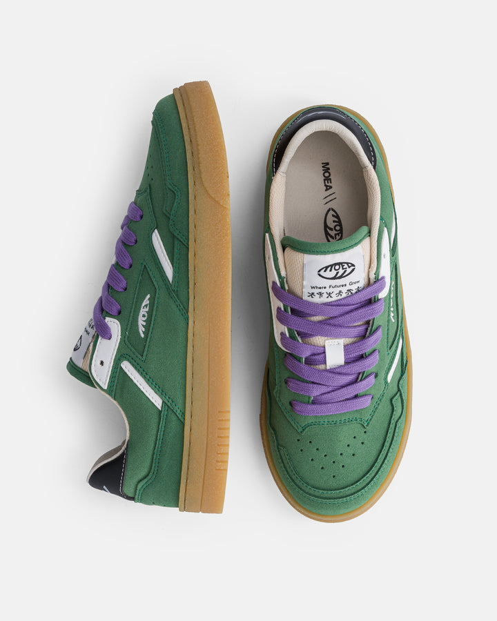 Baskets vegan Moea Origin Low - Forest Suede &amp; White - Corn