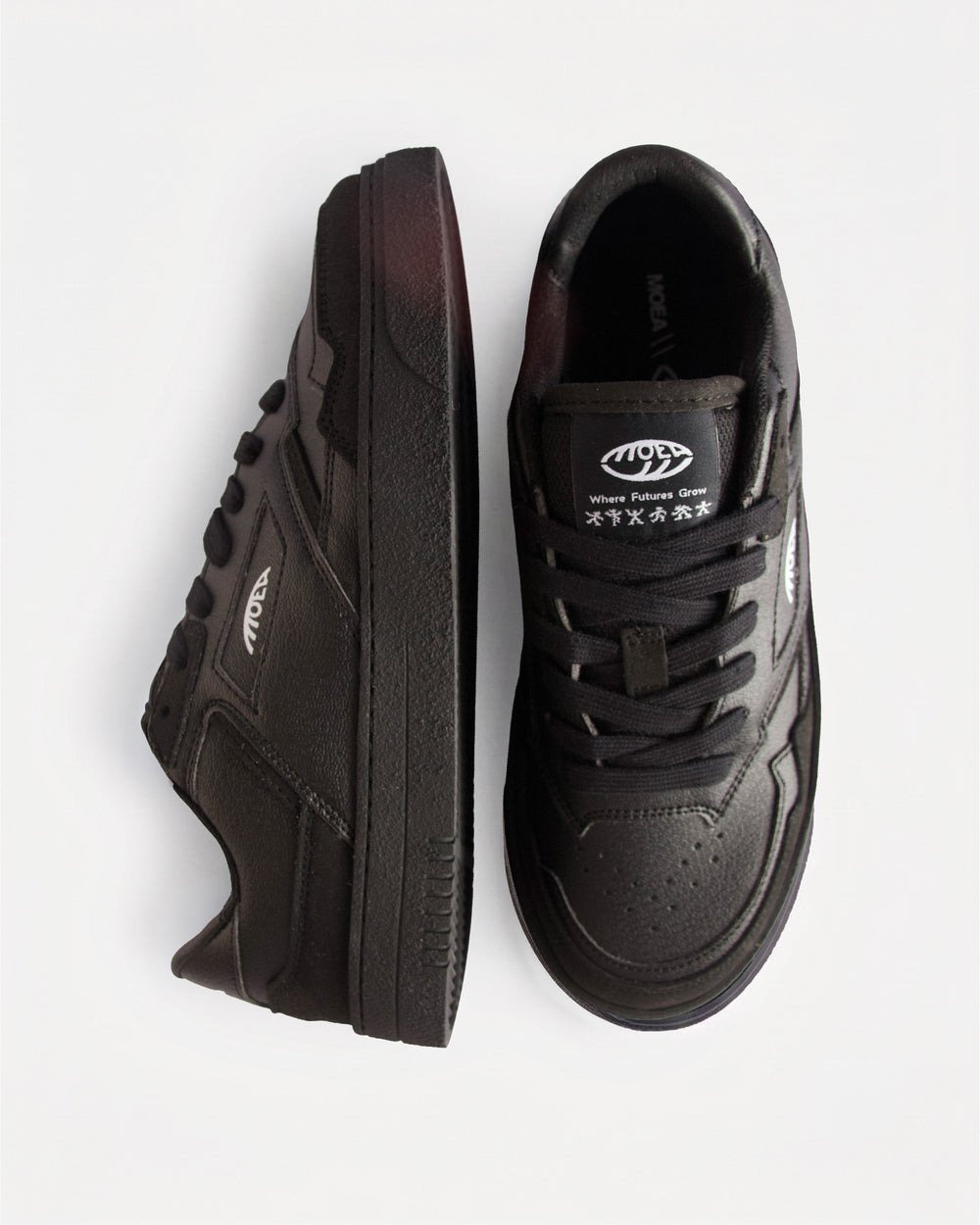 Baskets vegan Moea Origin Low - Full Black - Corn