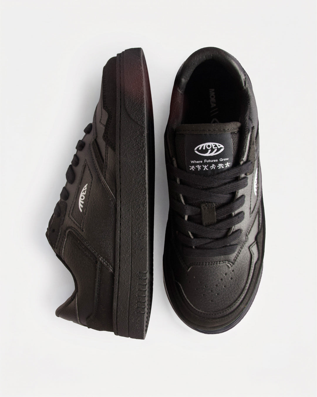 Baskets vegan Moea Origin Low - Full Black - Corn