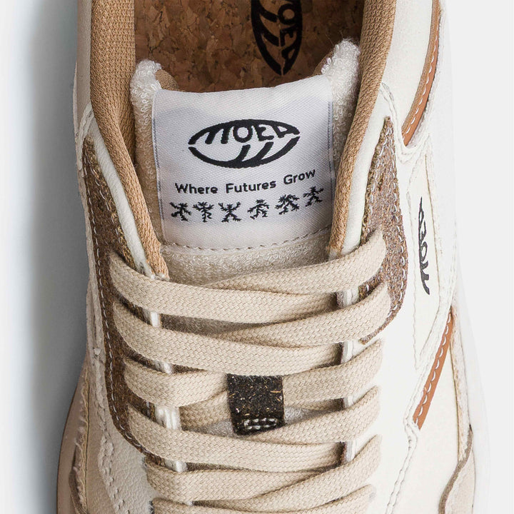 Baskets vegan marron beige