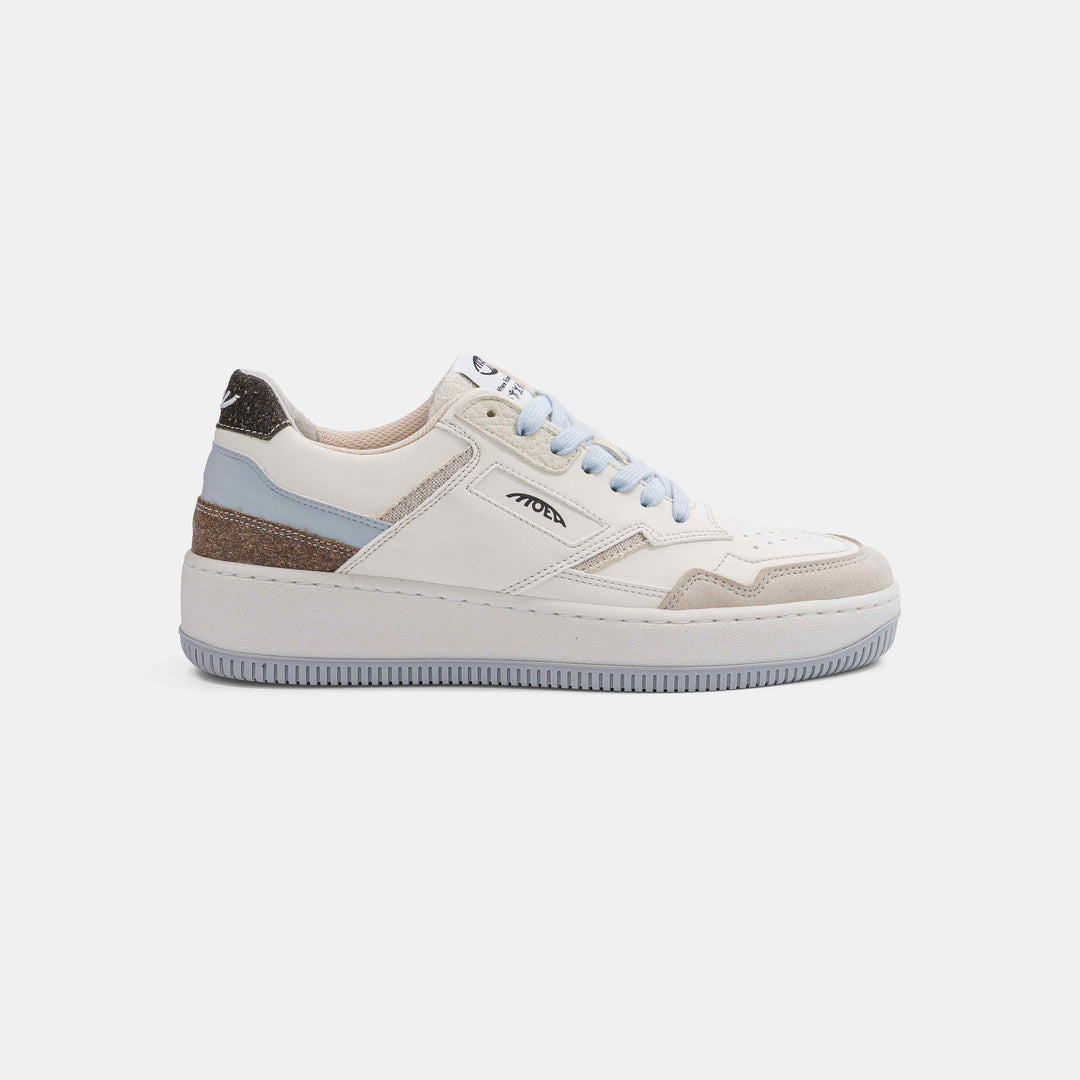Baskets vegan éthique bleu et blanc