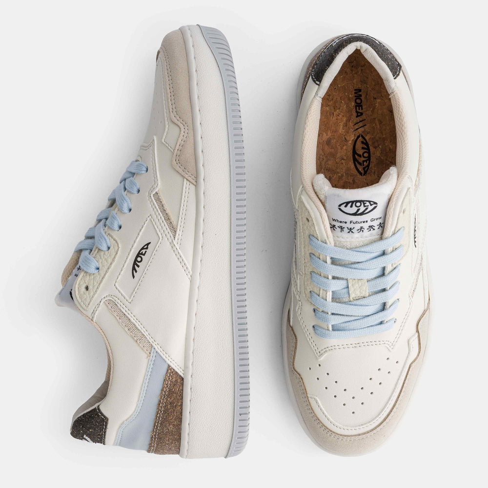 Baskets vegan écologique bleu et blanc