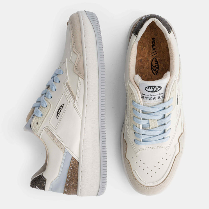 Baskets vegan écologique bleu et blanc