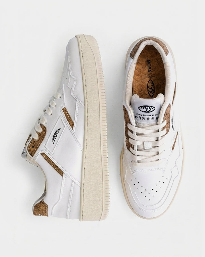 Baskets vegan Moea Origin - White &amp; Brown - Palm