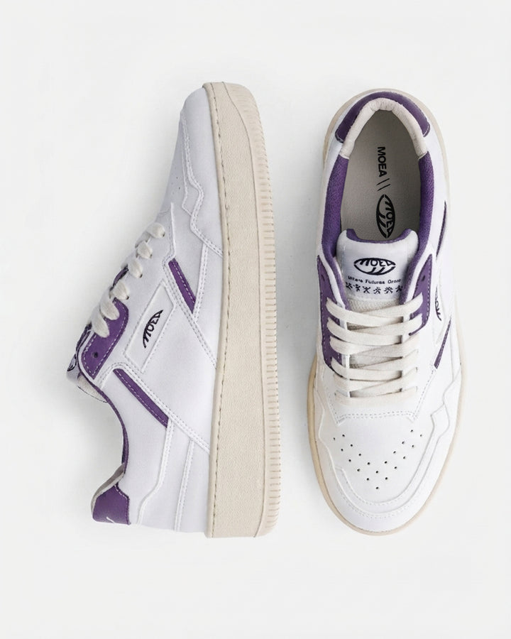Baskets vegan Moea Origin - White &amp; Purple - Orange