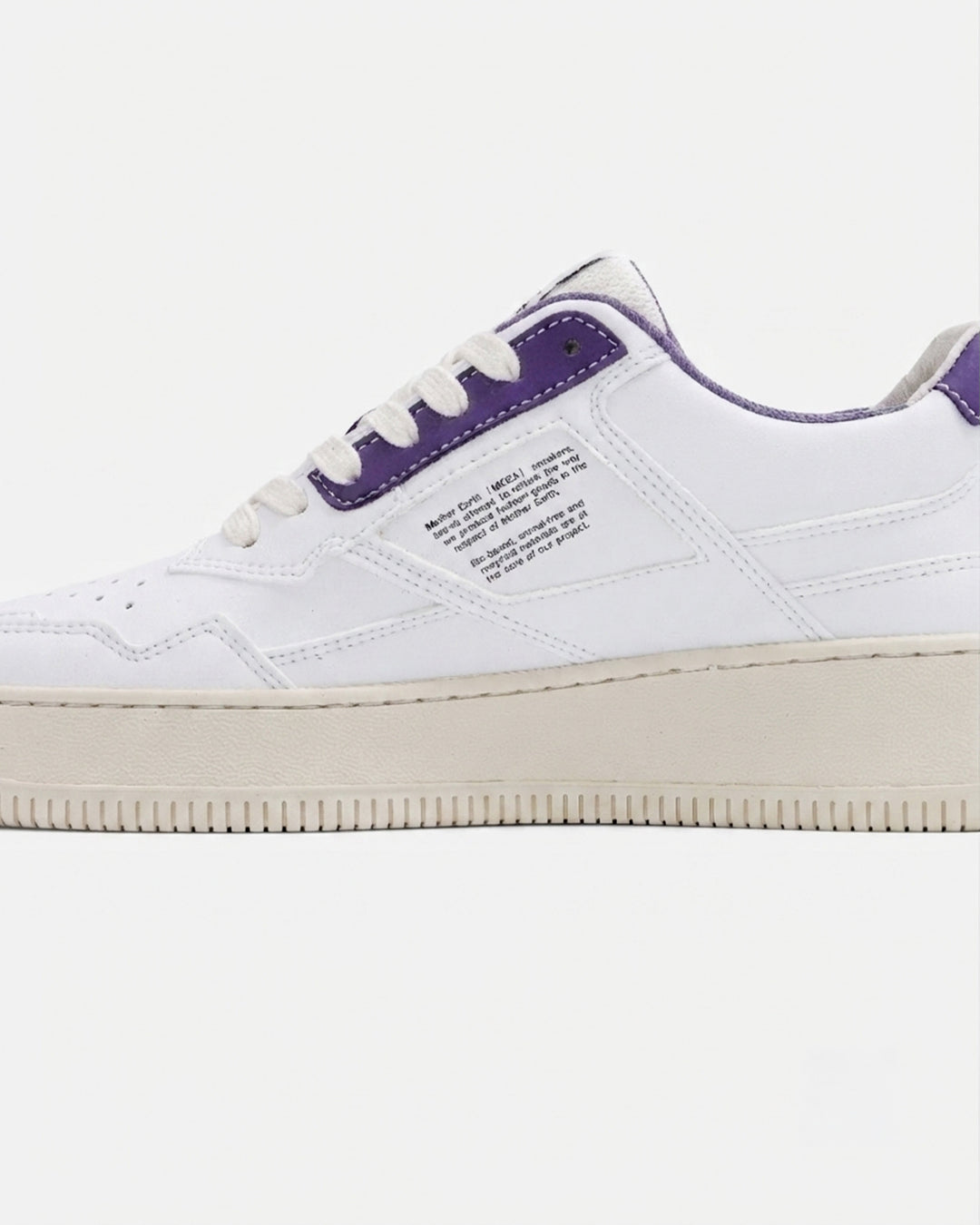 Baskets vegan Moea Origin - White &amp; Purple - Orange