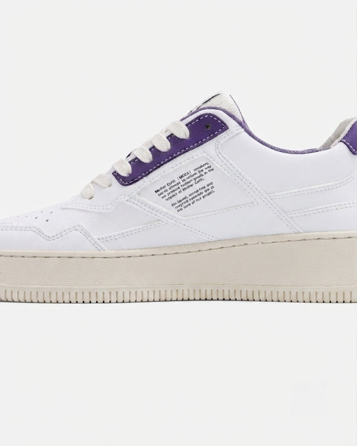 Baskets vegan Moea Origin - White &amp; Purple - Orange