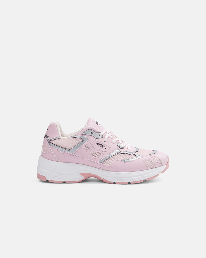 Baskets vegan Moea Rush - Pink &amp; Silver - Corn