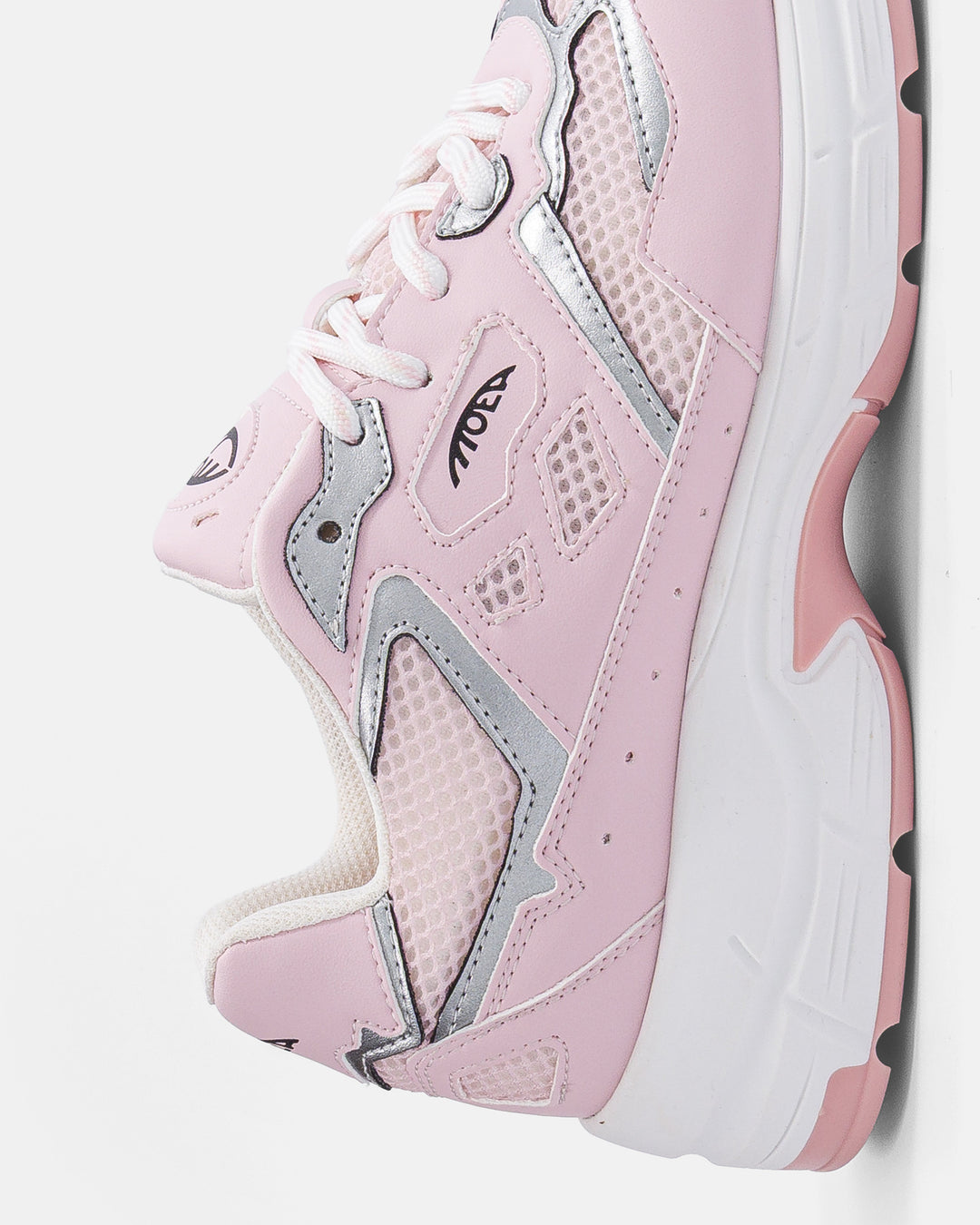 Baskets vegan Moea Rush - Pink &amp; Silver - Corn