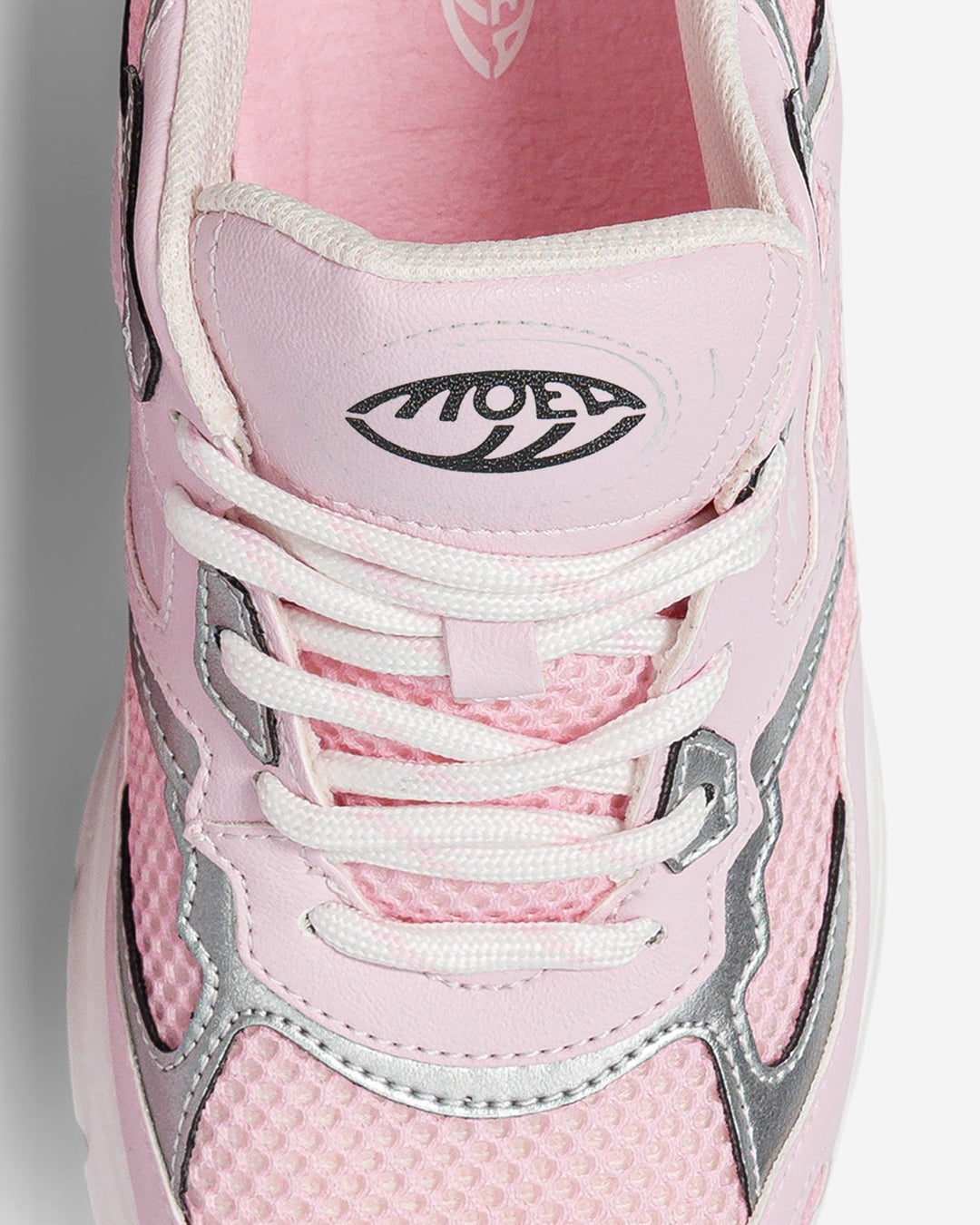 Baskets vegan Moea Rush - Pink &amp; Silver - Corn