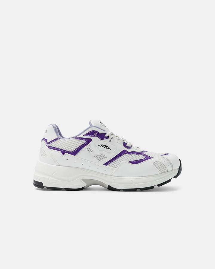 Baskets vegan Moea Rush - White &amp; Purple - Orange
