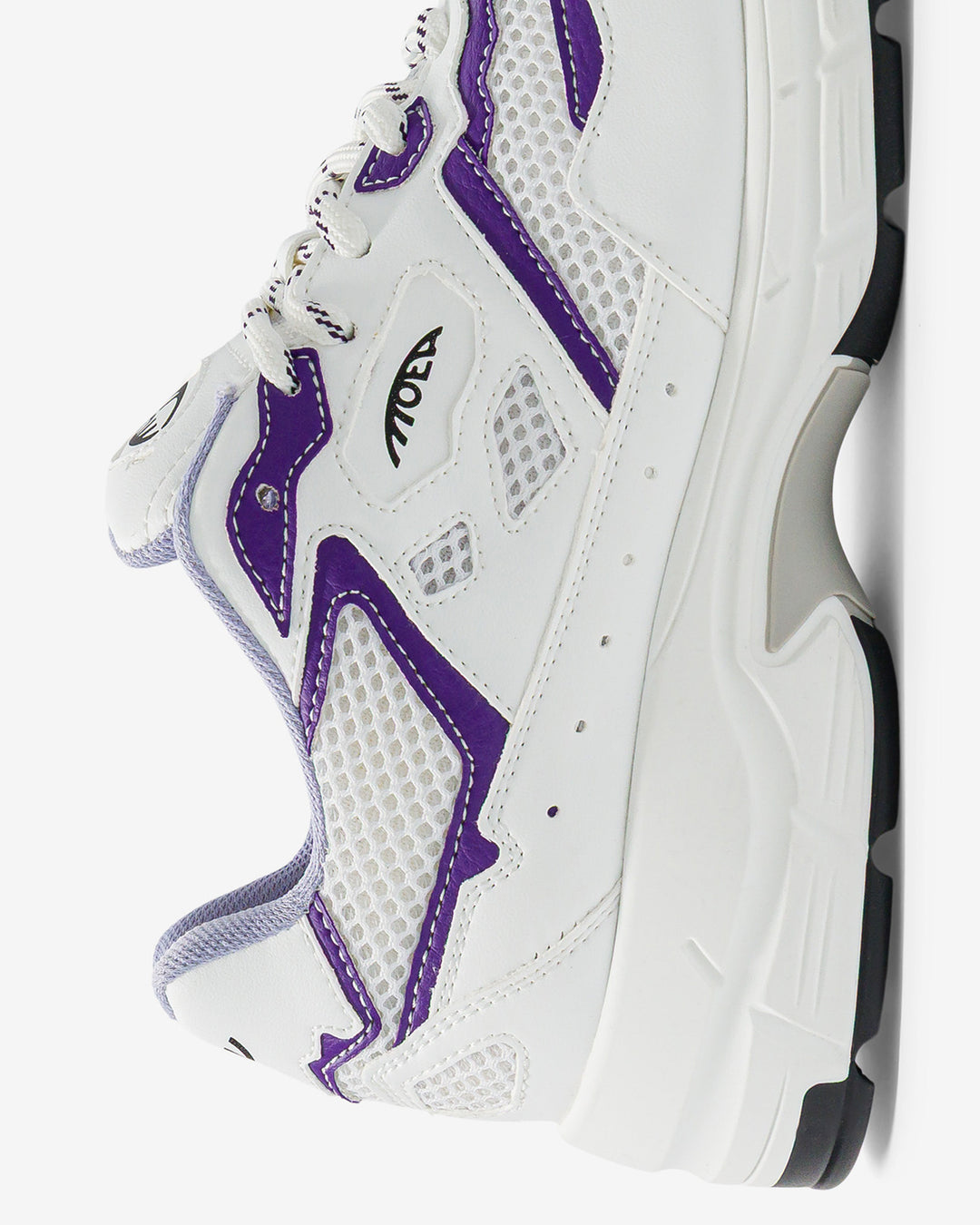 Baskets vegan Moea Rush - White &amp; Purple - Orange