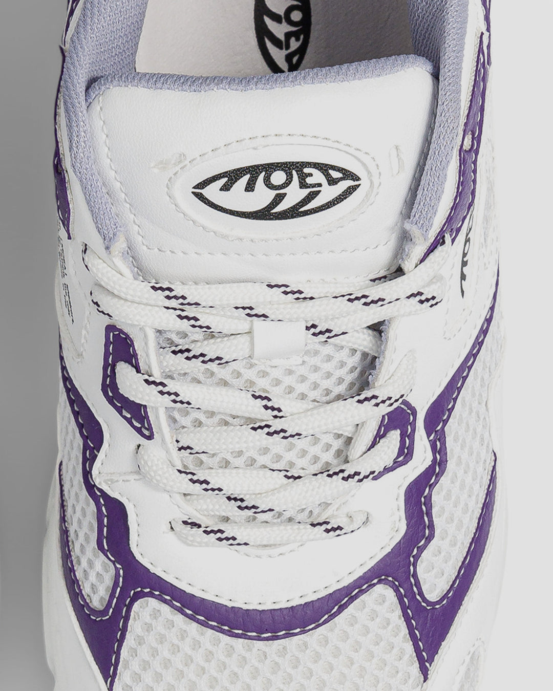 Baskets vegan Moea Rush - White &amp; Purple - Orange