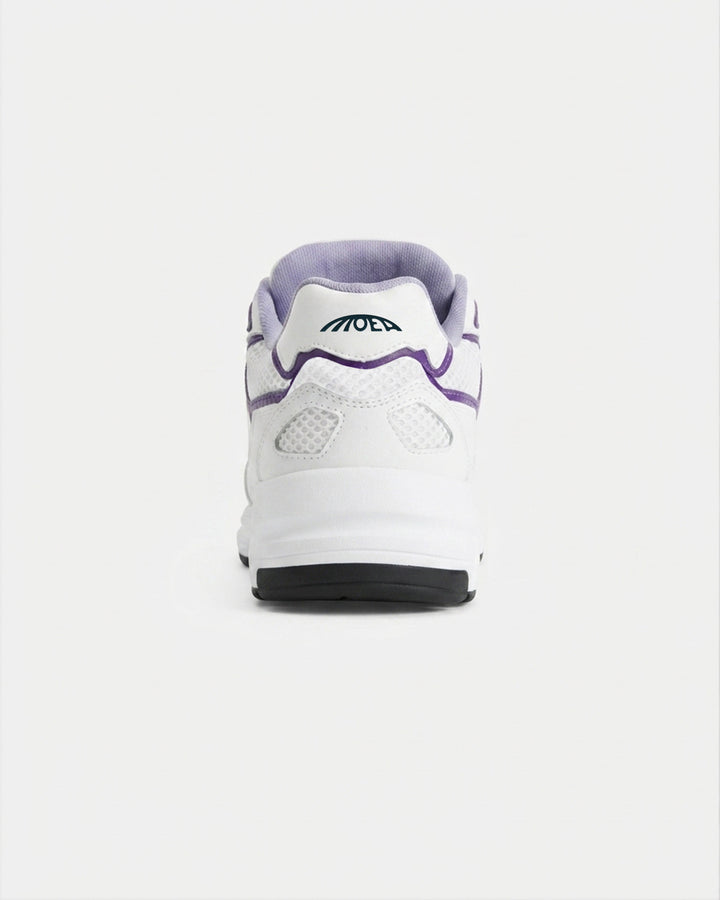 Baskets vegan Moea Rush - White &amp; Purple - Orange