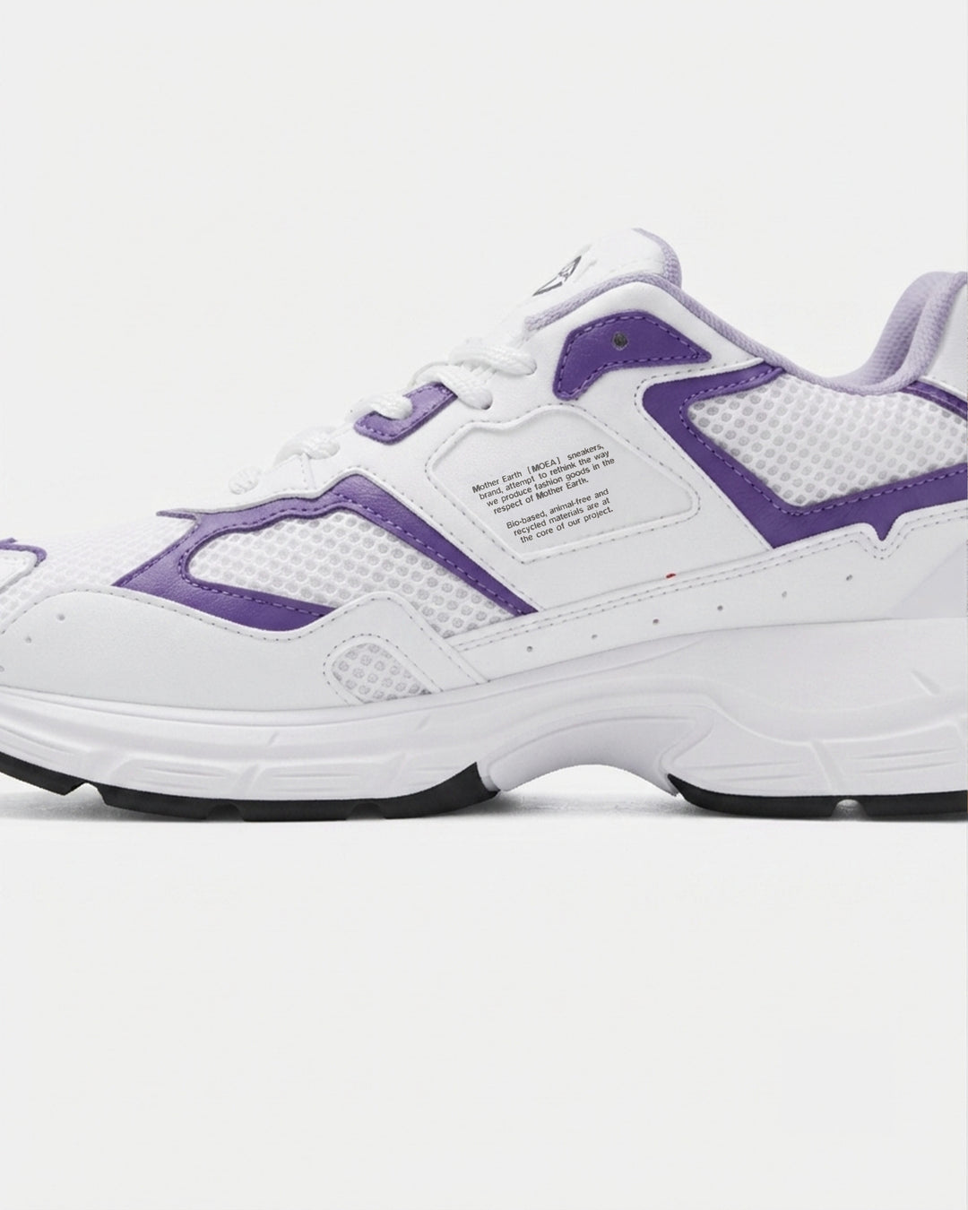 Baskets vegan Moea Rush - White &amp; Purple - Orange