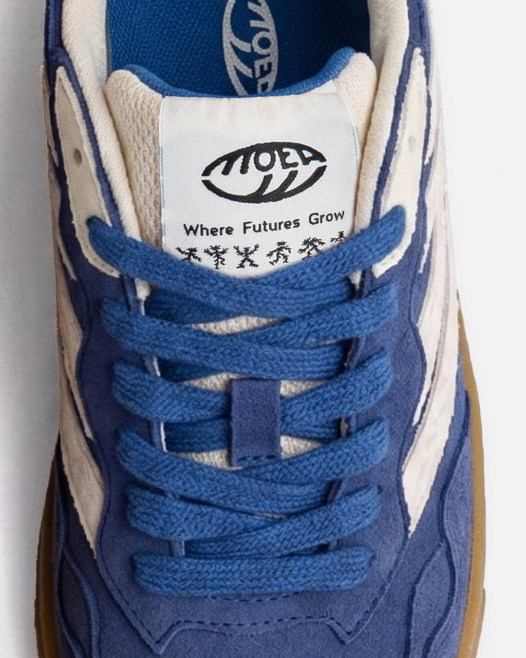 Baskets vegan Moea Veyron Low - Blue &amp; Cream - Mushroom