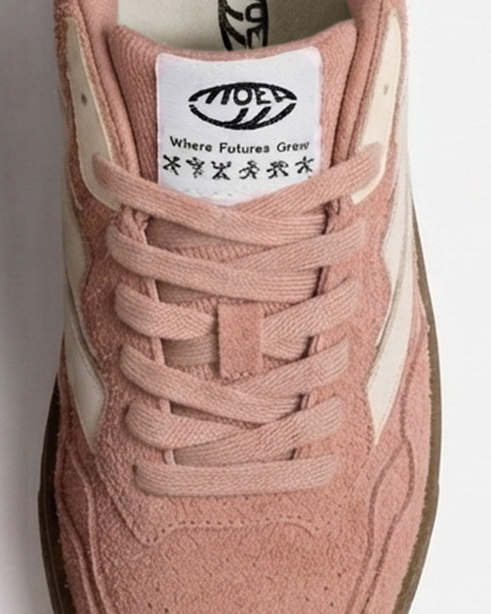 Baskets vegan Moea Veyron Low - Blush Suede - Corn