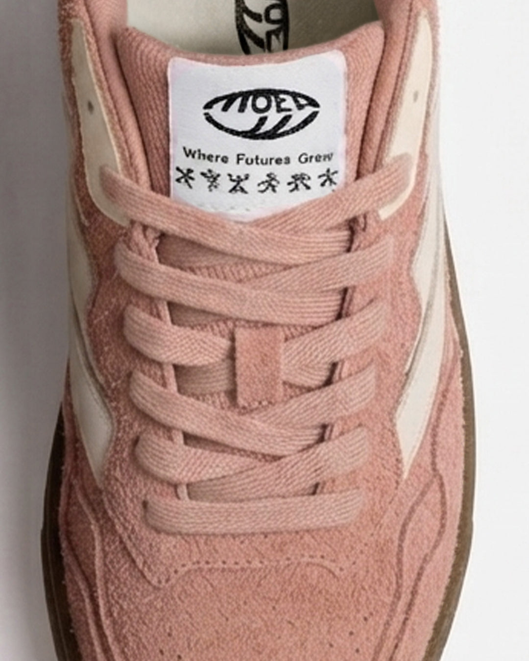 Baskets vegan Moea Veyron Low - Blush Suede - Corn