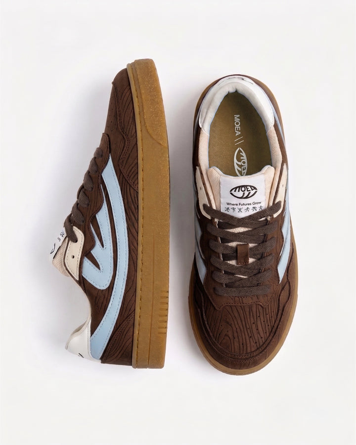 Baskets vegan Moea Veyron Low - Brown &amp; Sky - Mushroom