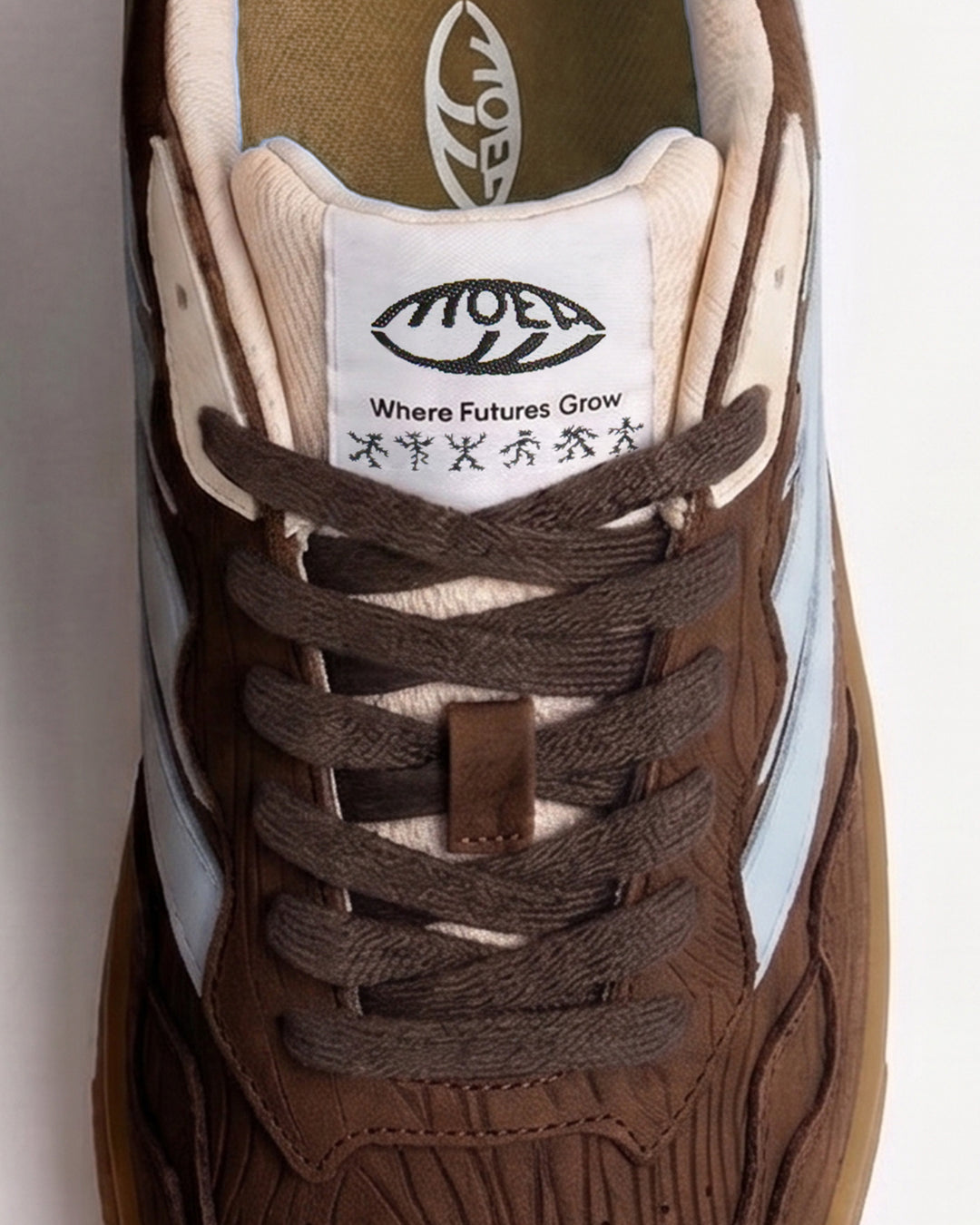 Baskets vegan Moea Veyron Low - Brown &amp; Sky - Mushroom