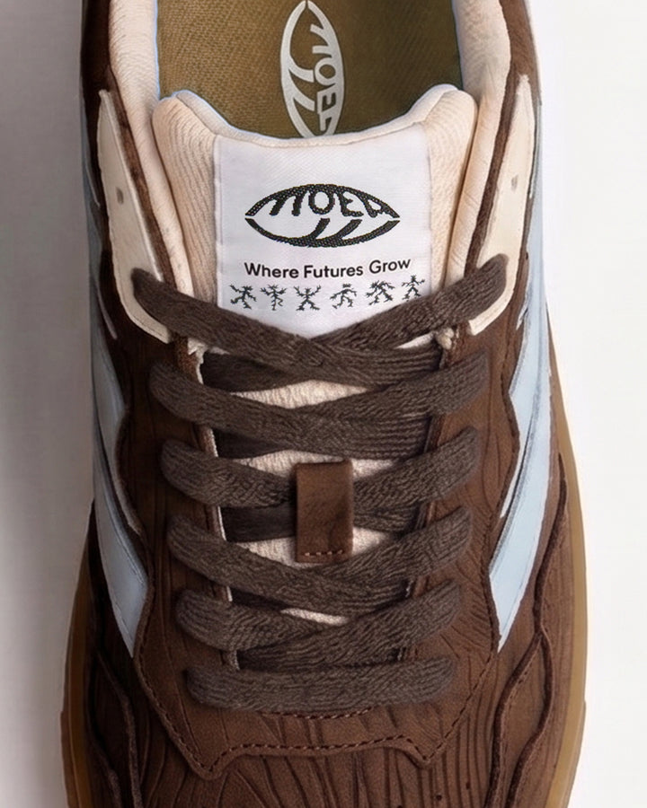 Baskets vegan Moea Veyron Low - Brown &amp; Sky - Mushroom