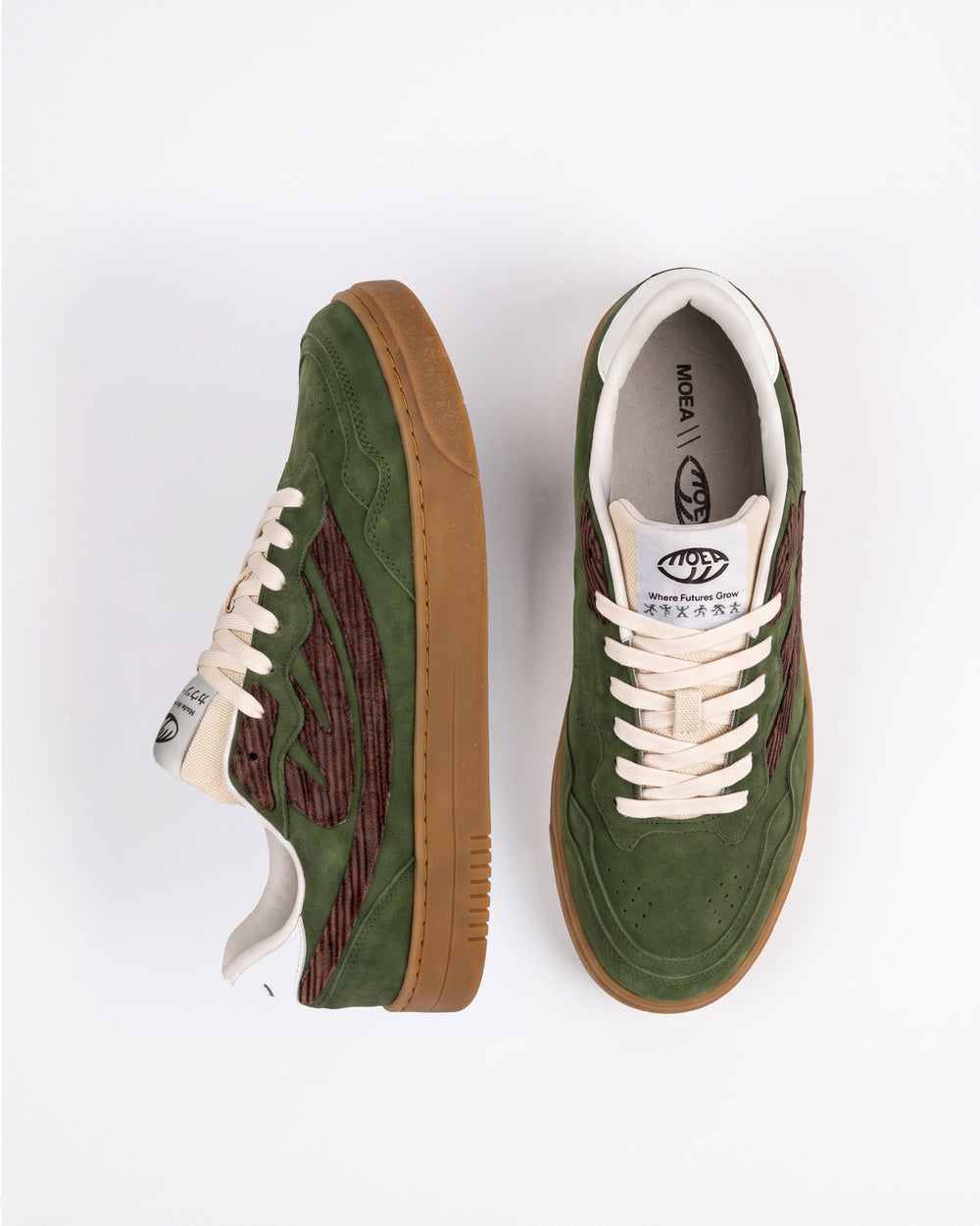 Baskets vegan Moea Veyron Low - Forest & Brown - Mushroom