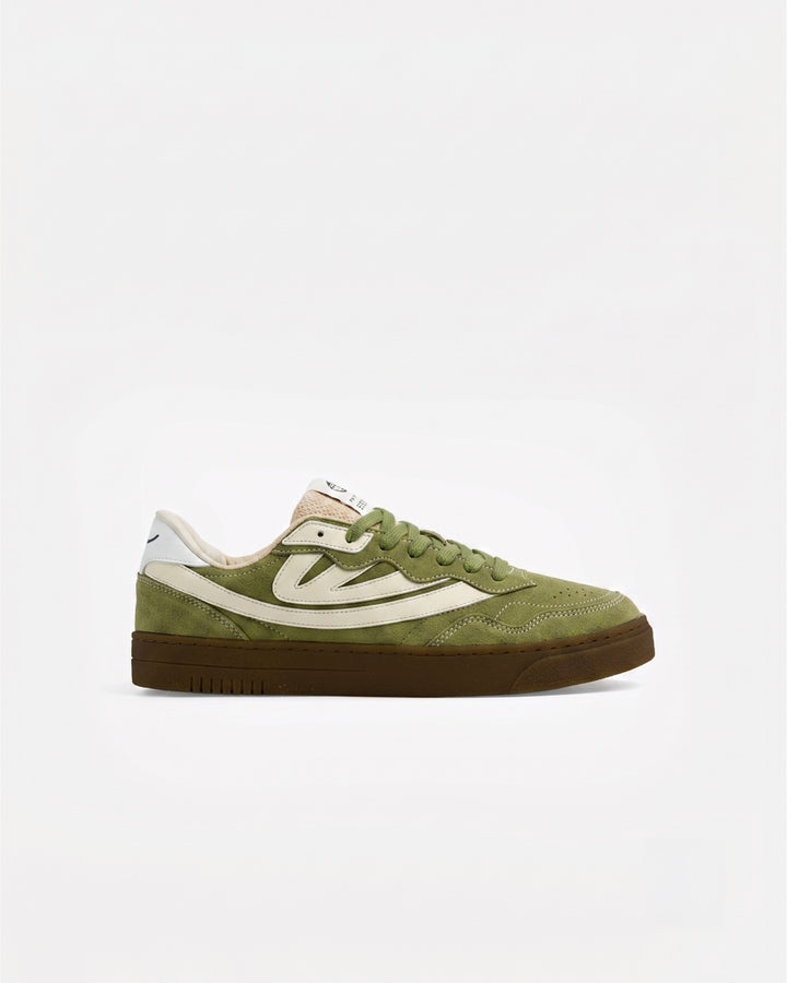 Baskets vegan Moea Veyron Low - Green &amp; Cream - Mushroom