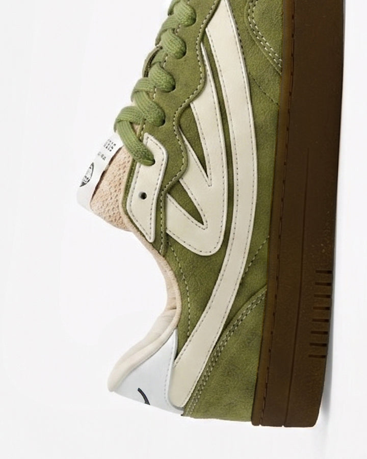 Baskets vegan Moea Veyron Low - Green &amp; Cream - Mushroom