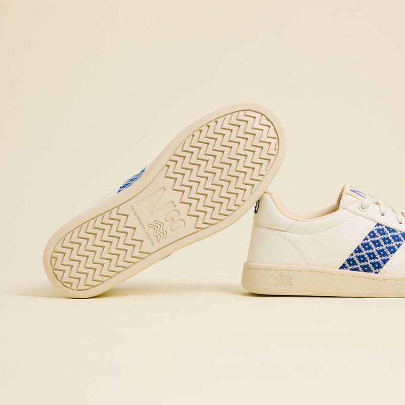 baskets vegan avec  tissage ethnique marque N&