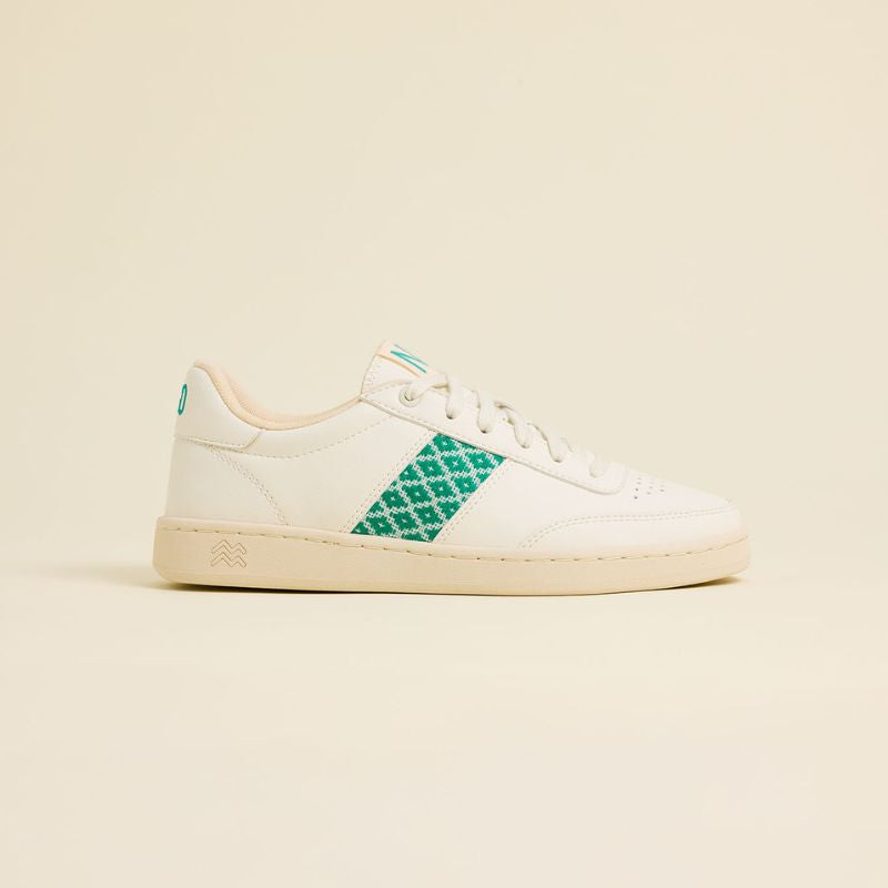 baskets vegan avec  tissage ethnique marque N&