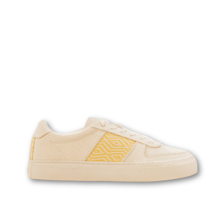 baskets vegan avec  tissage ethnique marque N&